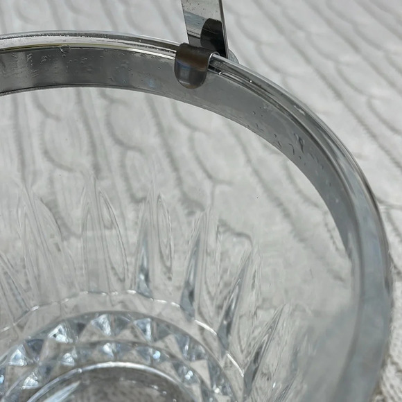 Cristal d'Arques France Mini Ice Bucket With Silver Metal Handle lead crystal - Picture 8 of 11